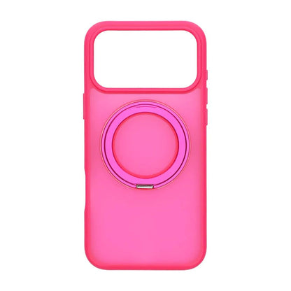 Mobilskal Roterande Magnet Stativ för iPhone 17 Pro Max - Röd