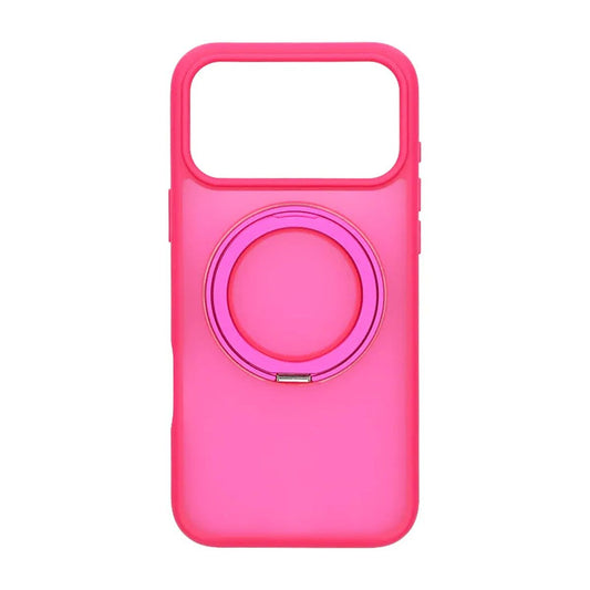 Mobilskal Roterande Magnet Stativ för iPhone 17 Pro Max - Röd