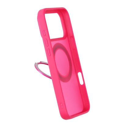 Mobilskal Roterande Magnet Stativ för iPhone 17 Pro Max - Röd