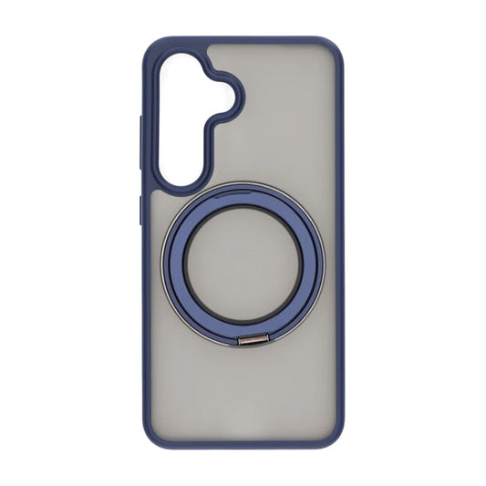 Matte case 360 ​​rotating bracket Mobile Phone Case For Samsung S25 Plus Blue