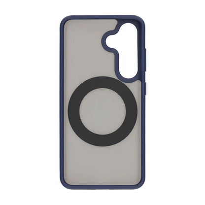 Matte case 360 ​​rotating bracket Mobile Phone Case For Samsung S25 Plus Blue