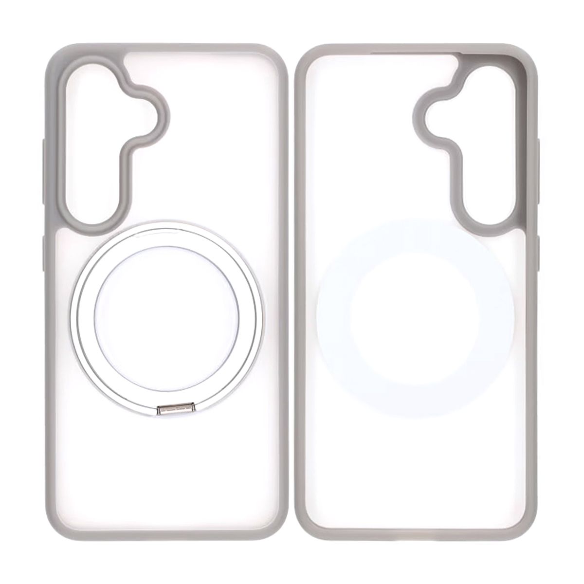 Matte case 360 ​​rotating bracket Mobile Phone Case For Samsung S25 Plus grey