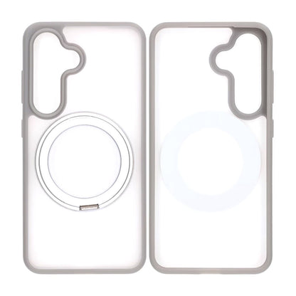 Matte case 360 ​​rotating bracket Mobile Phone Case For Samsung S25 Plus grey