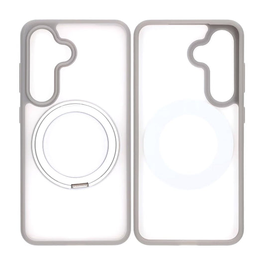 Matte case 360 ​​rotating bracket Mobile Phone Case For Samsung S25 Plus grey