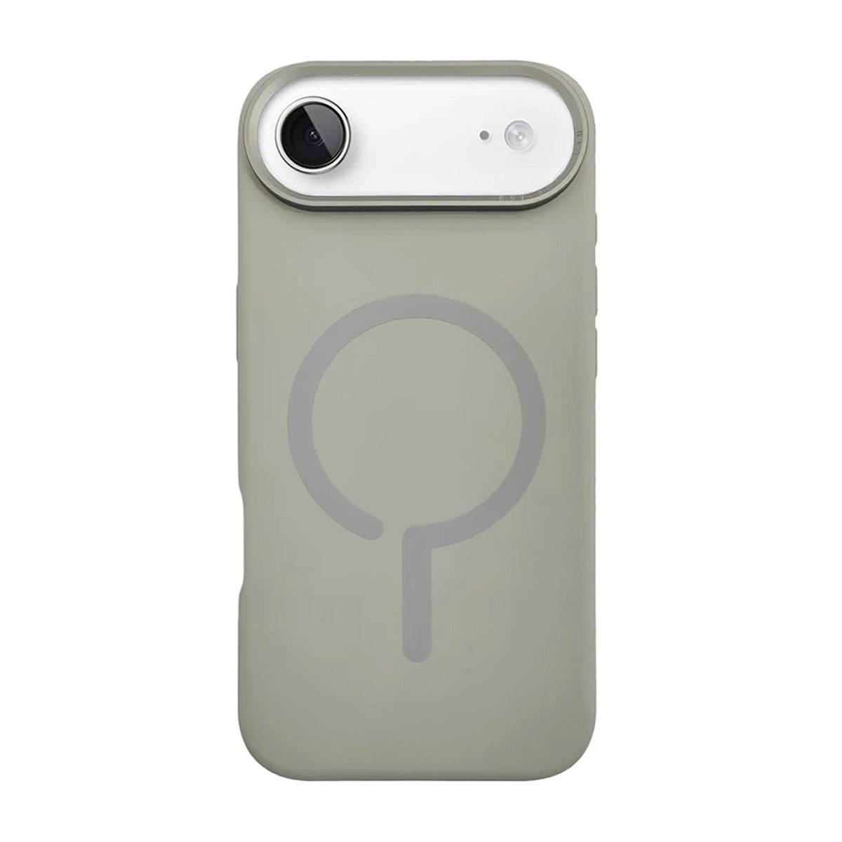 Mobilskal Silikon med Kamera Metallram för iPhone Air - Grå