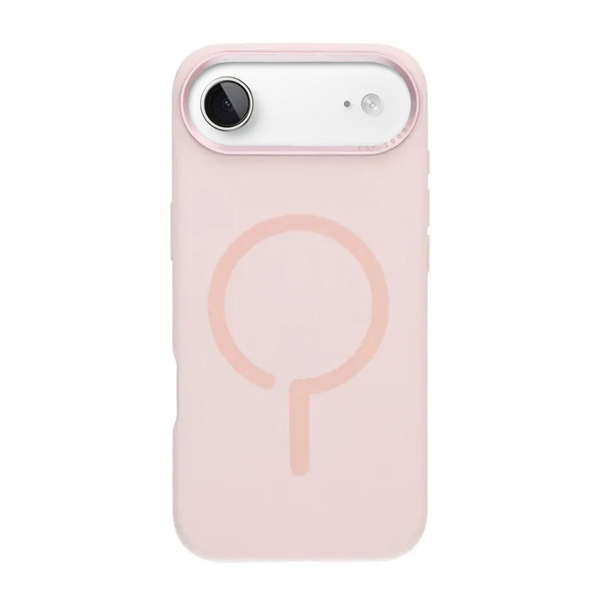 Mobilskal Silikon med Kamera Metallram för iPhone Air - Rosa