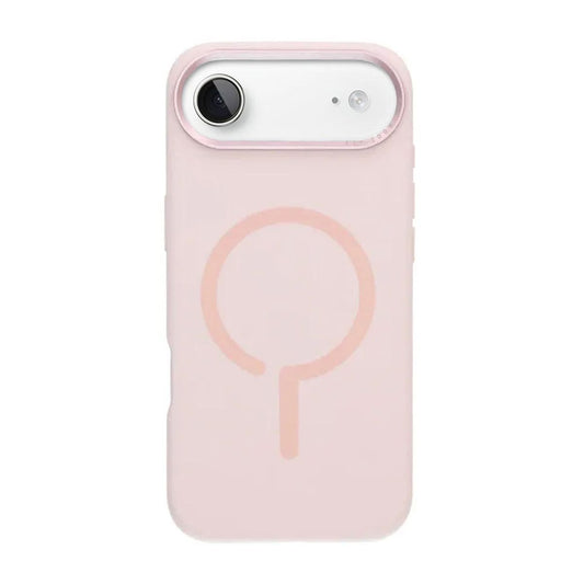 Mobilskal Silikon med Kamera Metallram för iPhone Air - Rosa