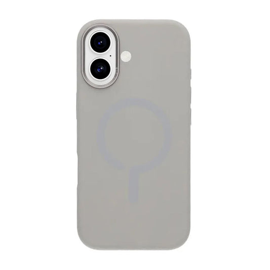 Mobilskal Silikon med Kamera Metallram för iPhone 17 - Grå