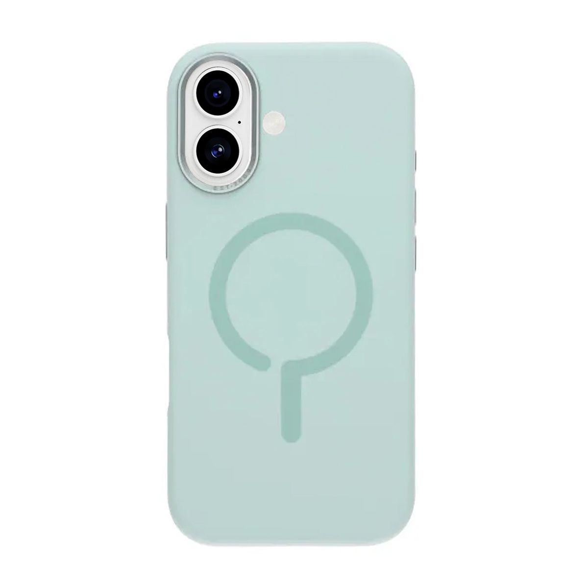 Mobilskal Silikon med Kamera Metallram för iPhone 17 - Grön