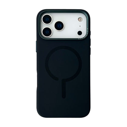 Mobilskal Silikon med Kamera Metallram för iPhone 17 Pro - Svart