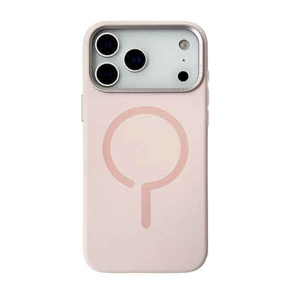 Mobilskal Silikon med Kamera Metallram för iPhone 17 Pro - Rosa