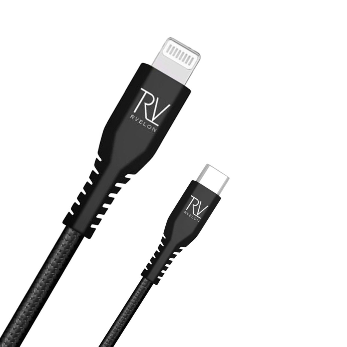 Rvelon USB-C till Lightning Kabel Flätad 1m