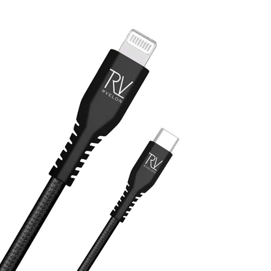 Rvelon USB-C till Lightning Kabel Flätad 1m