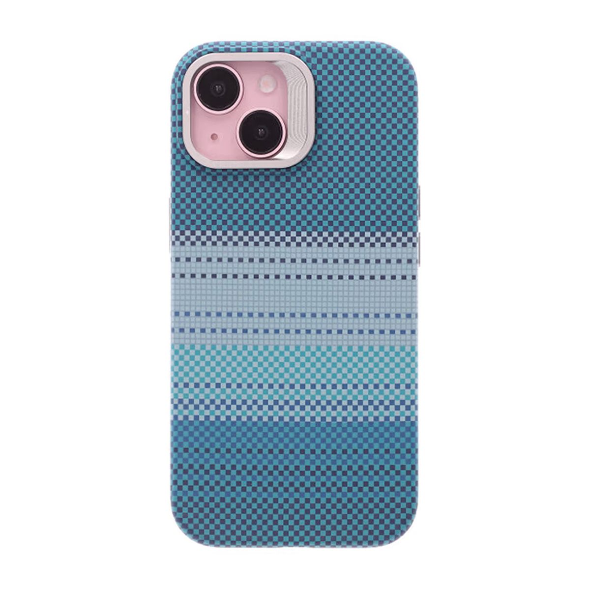 iPhone 15 Case with Magsafe and Folding Stand - Striped Green