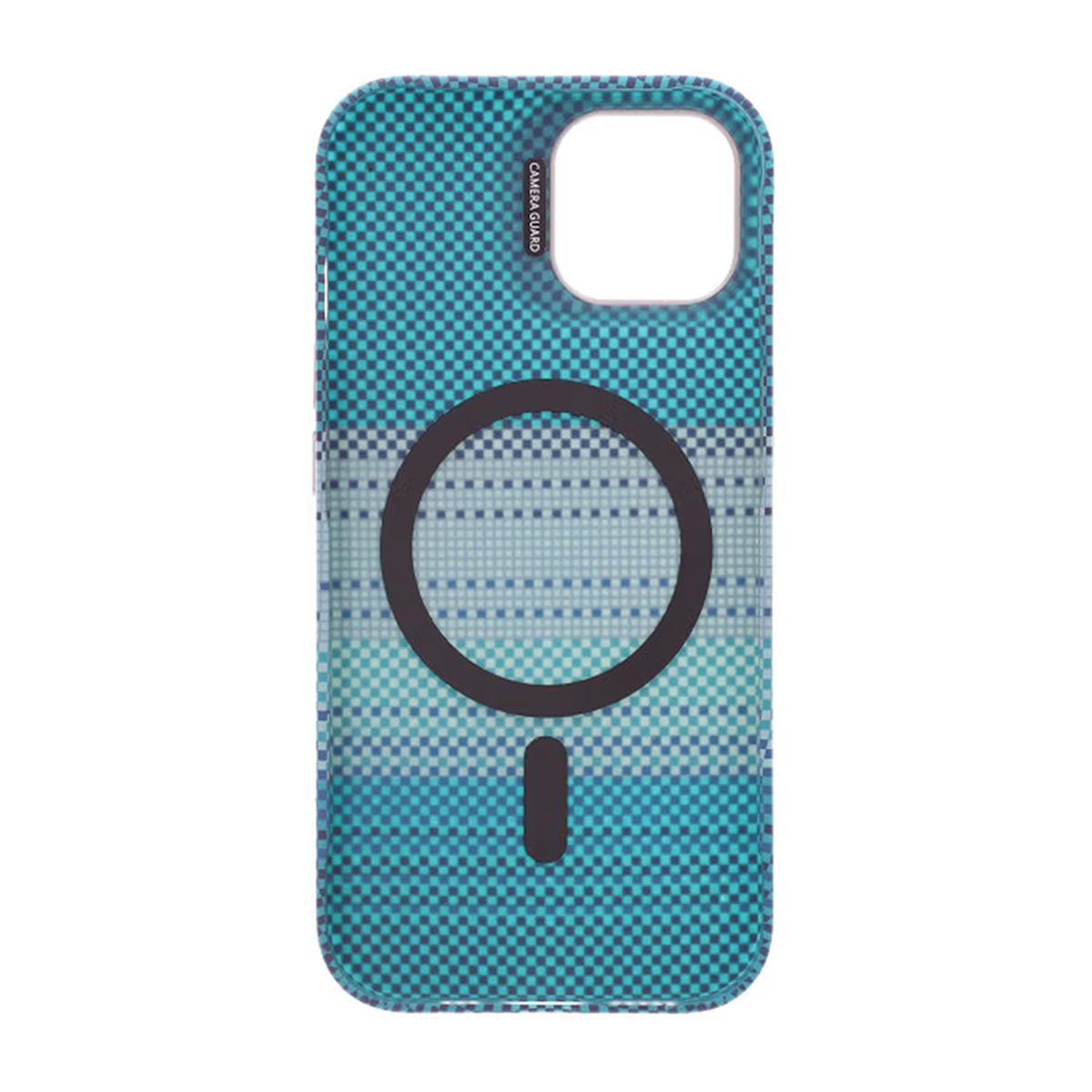 iPhone 15 Case with Magsafe and Folding Stand - Striped Green