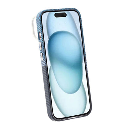 iPhone 15 Case with Magsafe and Foldable Stand - Mountain Blue