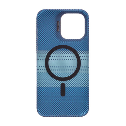 Magsafe Case and Stand for iPhone 15 Pro Max - Striped Blue