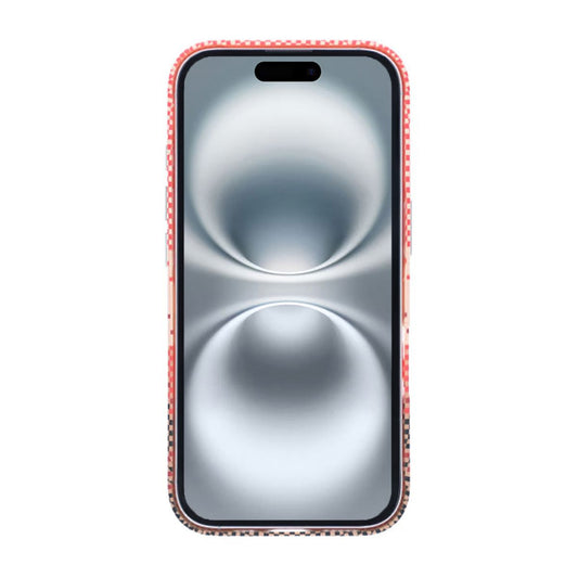 Magsafe Case and Stand for iPhone 16 - Striped Orange