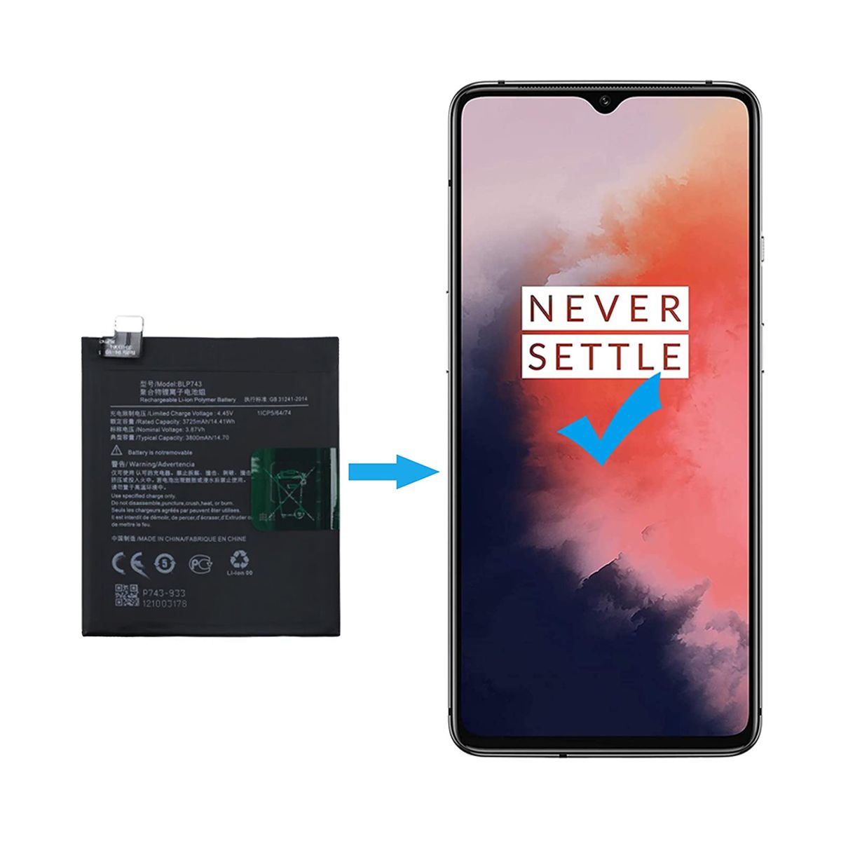 Batteri till OnePlus BLP743