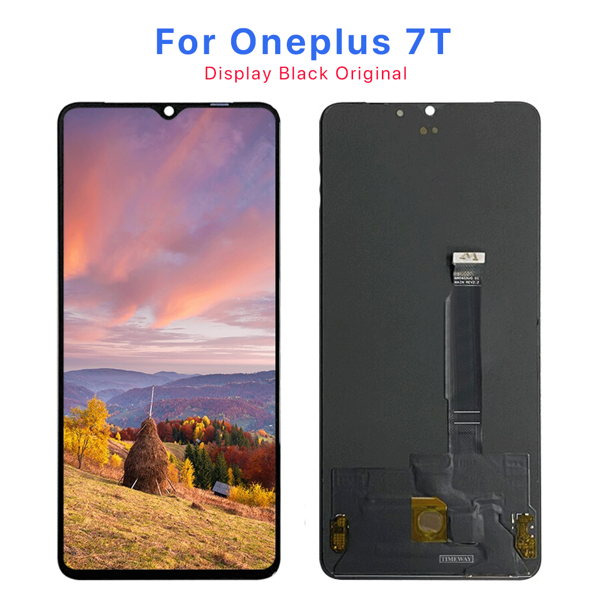 OnePlus 7T Skärm/Display - Svart