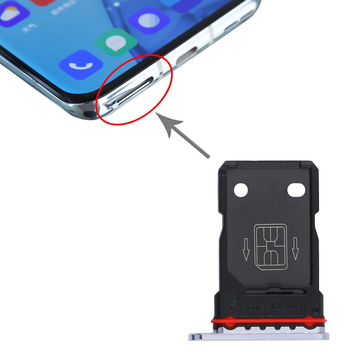 OnePlus 9 Pro SIM Card Holder - Silver