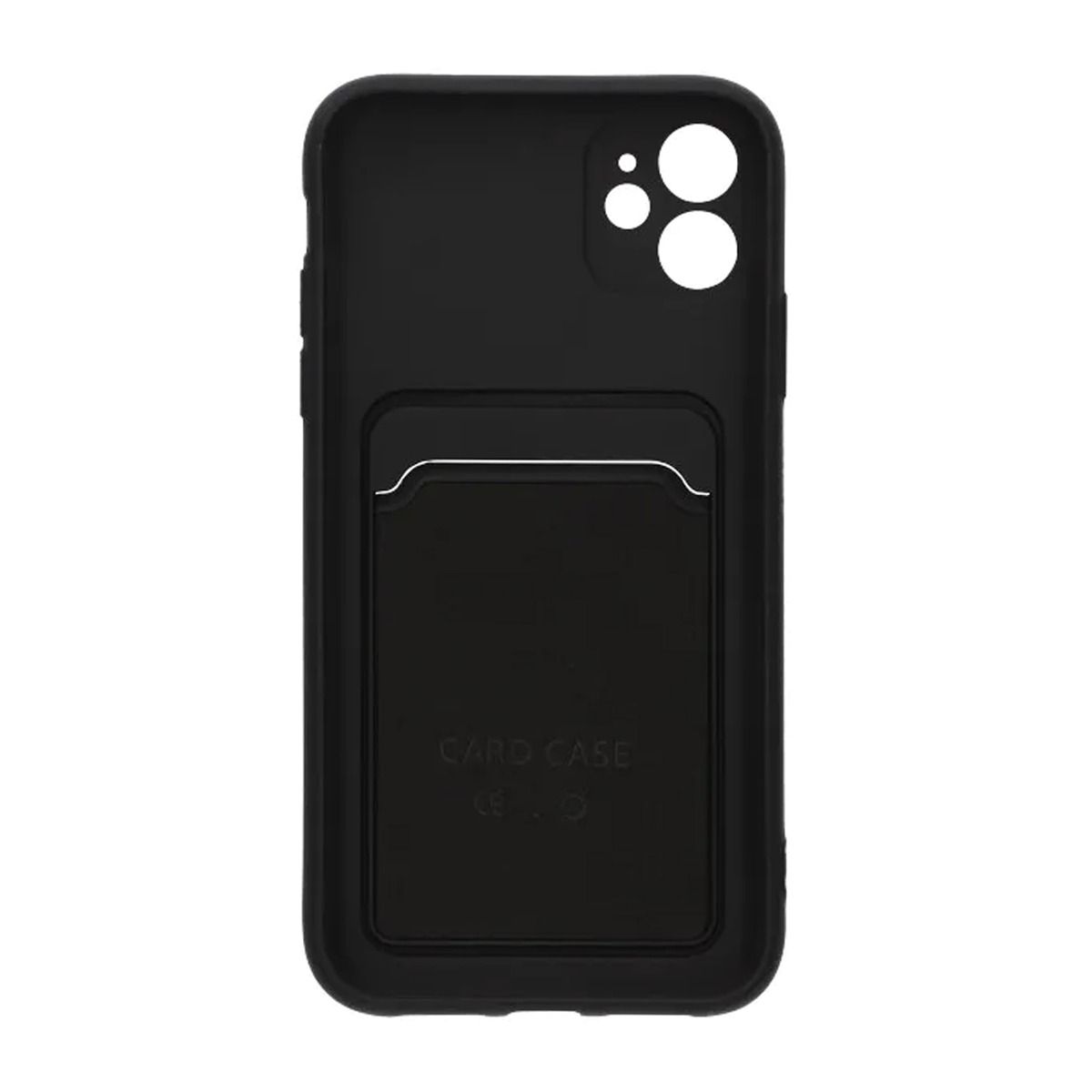 Silicone Case with Card Holder iPhone 11 - Black