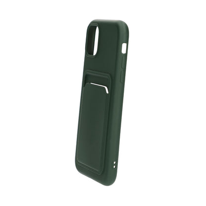 Silicone Case with Card Holder iPhone 11 - Military green