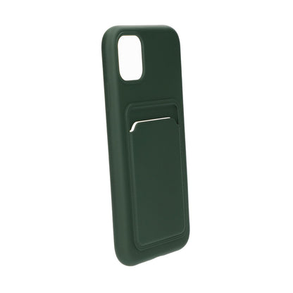 Silicone Case with Card Holder iPhone 11 - Military green