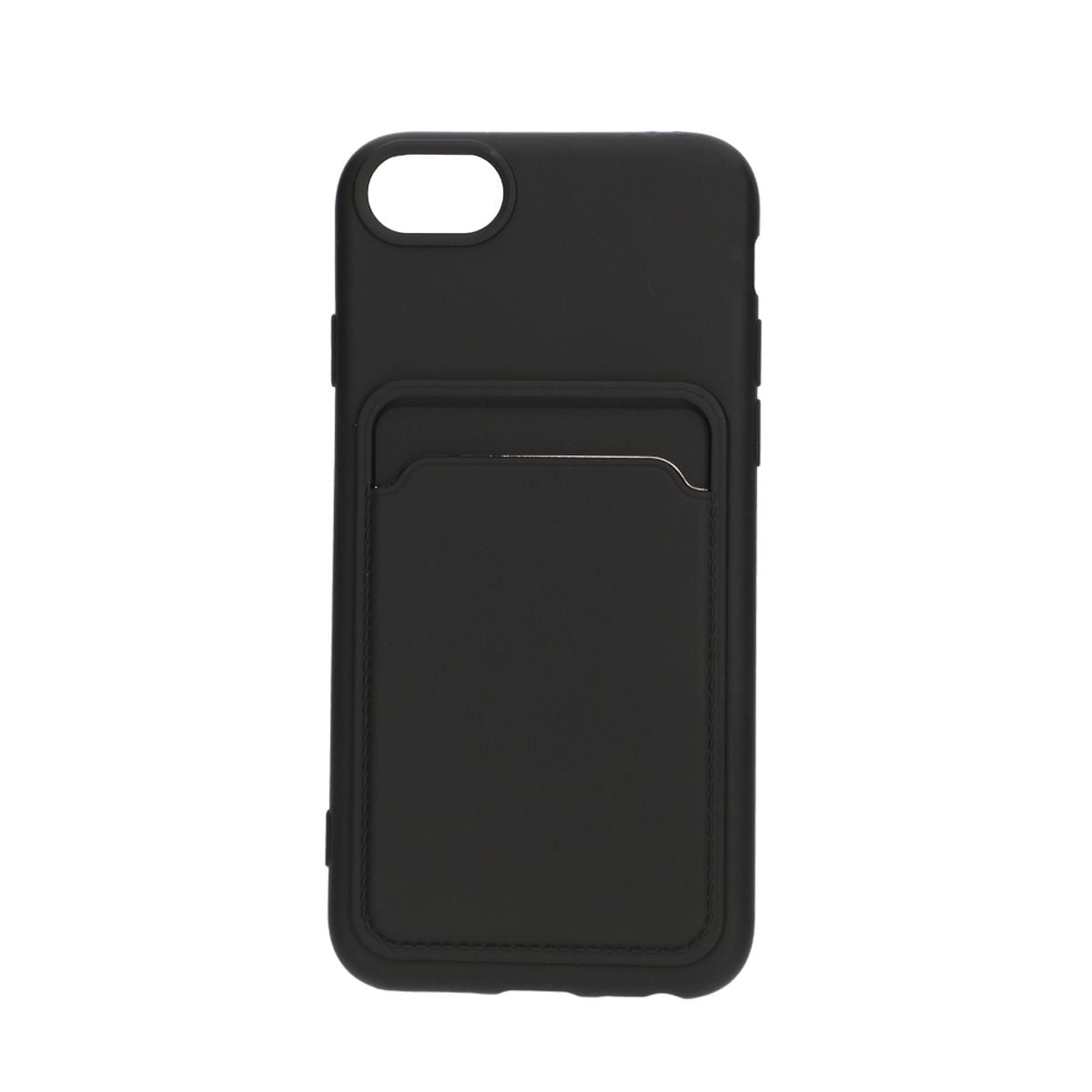 Silicone Case with Card Holder iPhone 7/8/SE 2020/2022 - Black