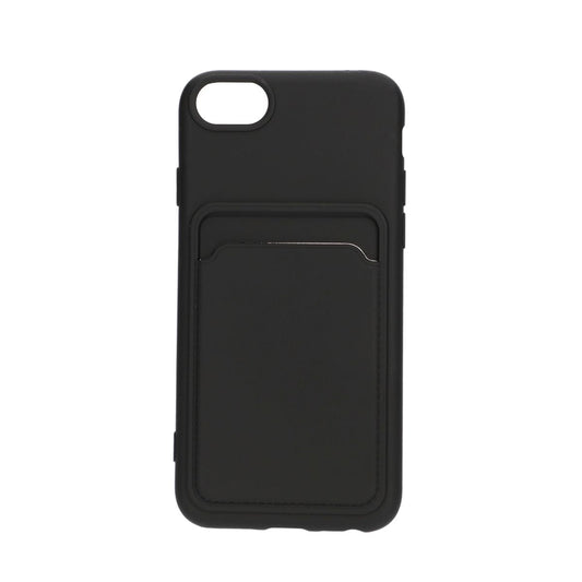 Silicone Case with Card Holder iPhone 7/8/SE 2020/2022 - Black