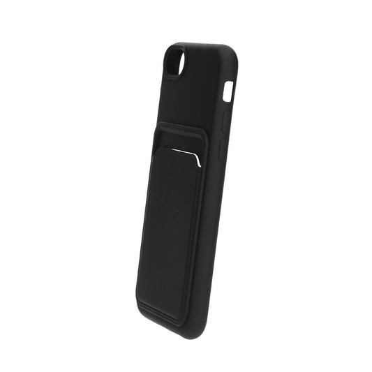 Silicone Case with Card Holder iPhone 7/8/SE 2020/2022 - Black