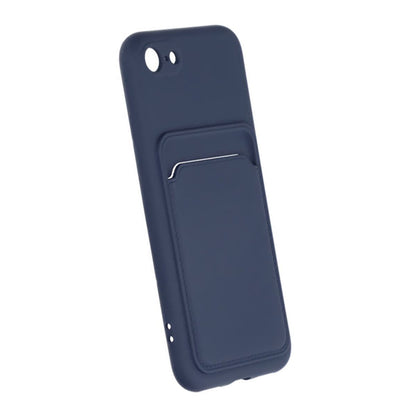 iPhone 7/8/SE (2020/2022) Silikonskal med Korthållare - Blå