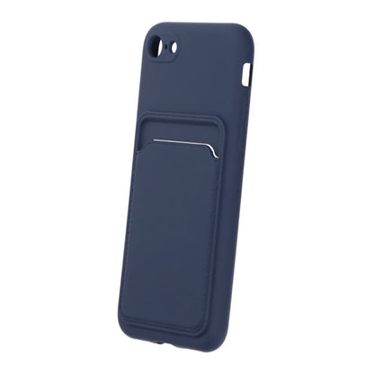 iPhone 7/8/SE (2020/2022) Silikonskal med Korthållare - Blå