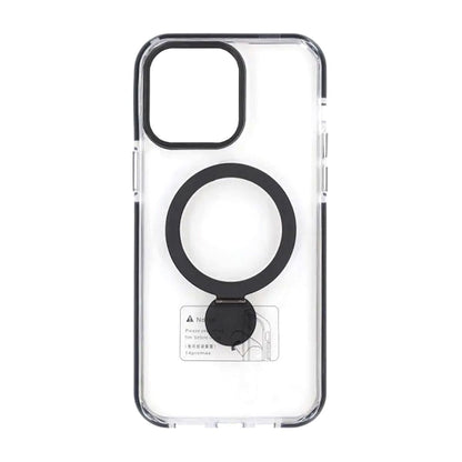 Pindun 360°Rotating Stand Magnetic Case For iPhone 14 Pro Black