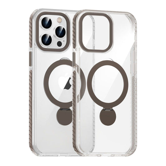 Pindun 360°Rotating Stand Magnetic Case For iPhone 14 Pro Max Gray