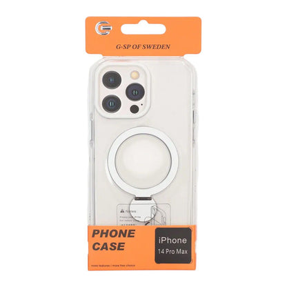 Pindun 360°Rotating Stand Magnetic Case For iPhone 14 Pro Max White