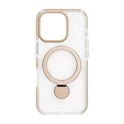 Magsafe Case for iPhone 16 Pro Max - Transparent purple with ring stand