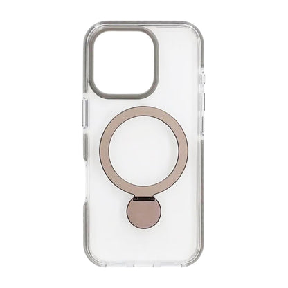 Pindun 360°Rotating Stand Magnetic Case For iPhone 16 Pro Max Gray