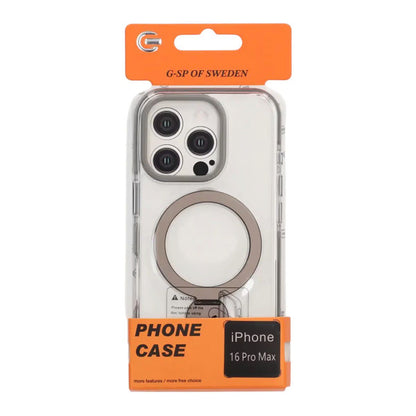 Pindun 360°Rotating Stand Magnetic Case For iPhone 16 Pro Max Gray