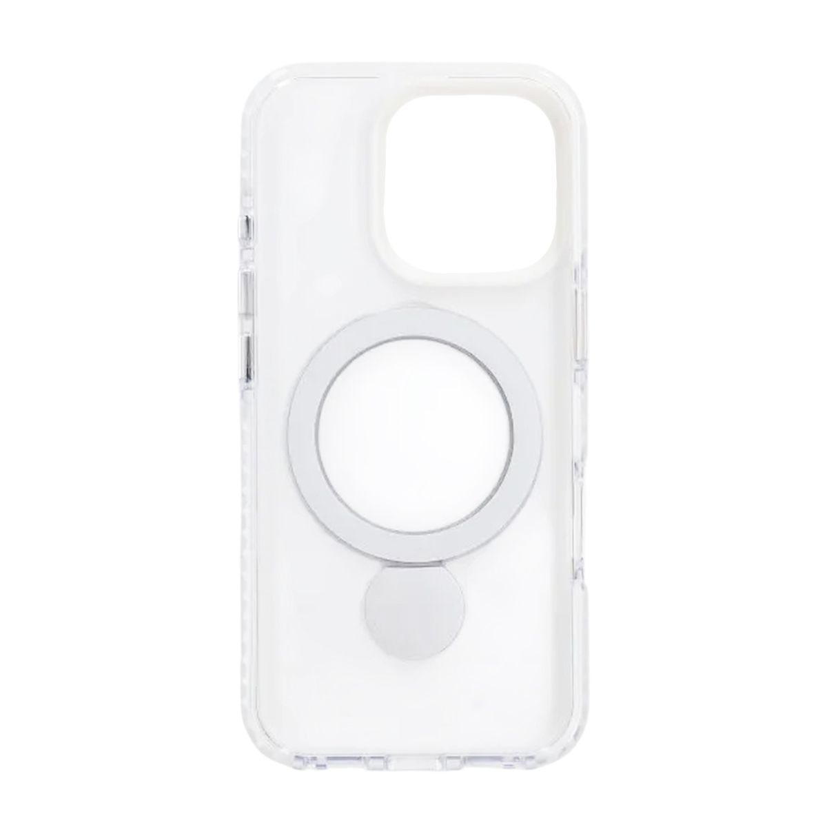 Skal Magsafe till iPhone 16 Pro Max - Transparent vit med ringstativ