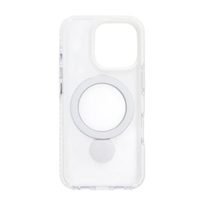 Skal Magsafe till iPhone 16 Pro Max - Transparent vit med ringstativ