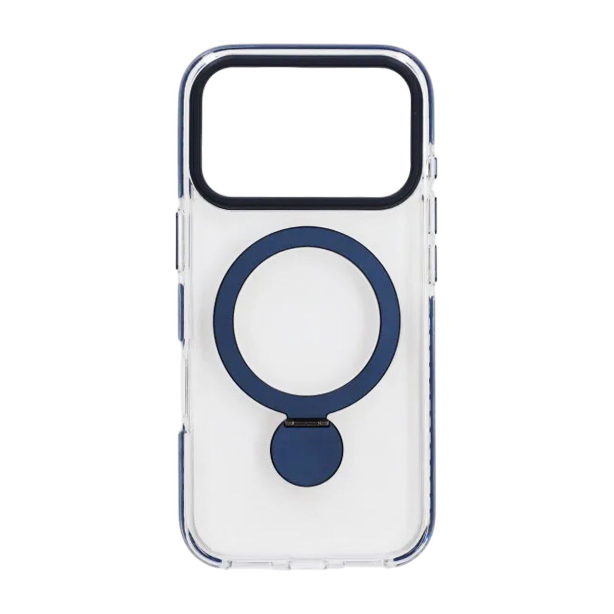 Skal Magsafe till iPhone 17 Pro - Transparent blå med ringstativ