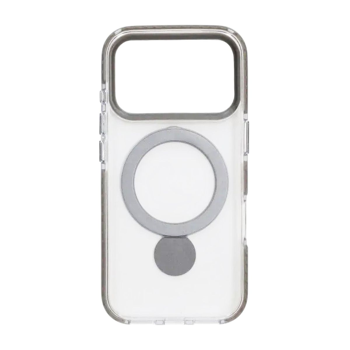 Skal Magsafe till iPhone 17 Pro Max - Transparent grå med ringstativ