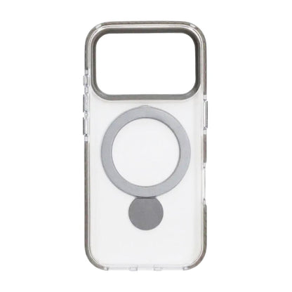 Skal Magsafe till iPhone 17 Pro Max - Transparent grå med ringstativ