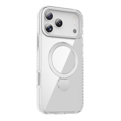 Pindun 360°Rotating Stand Magnetic Case For iPhone 17 Pro Max White