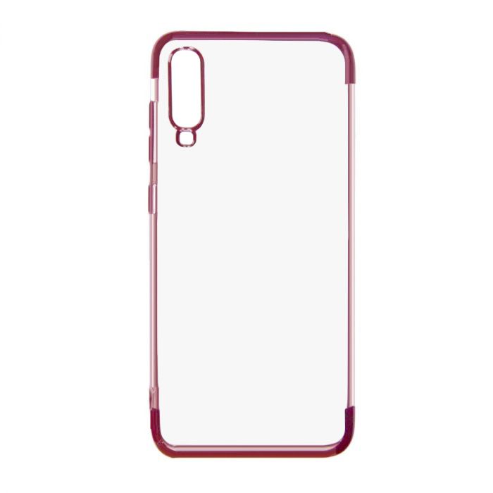Stöttåligt Mobilskal Samsung A70 - Pläterad Roséguld
