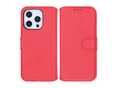 en röd mobil fodral