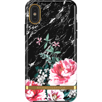 Richmond & Finch Skal iPhone Black Marble Floral - X/XS Case