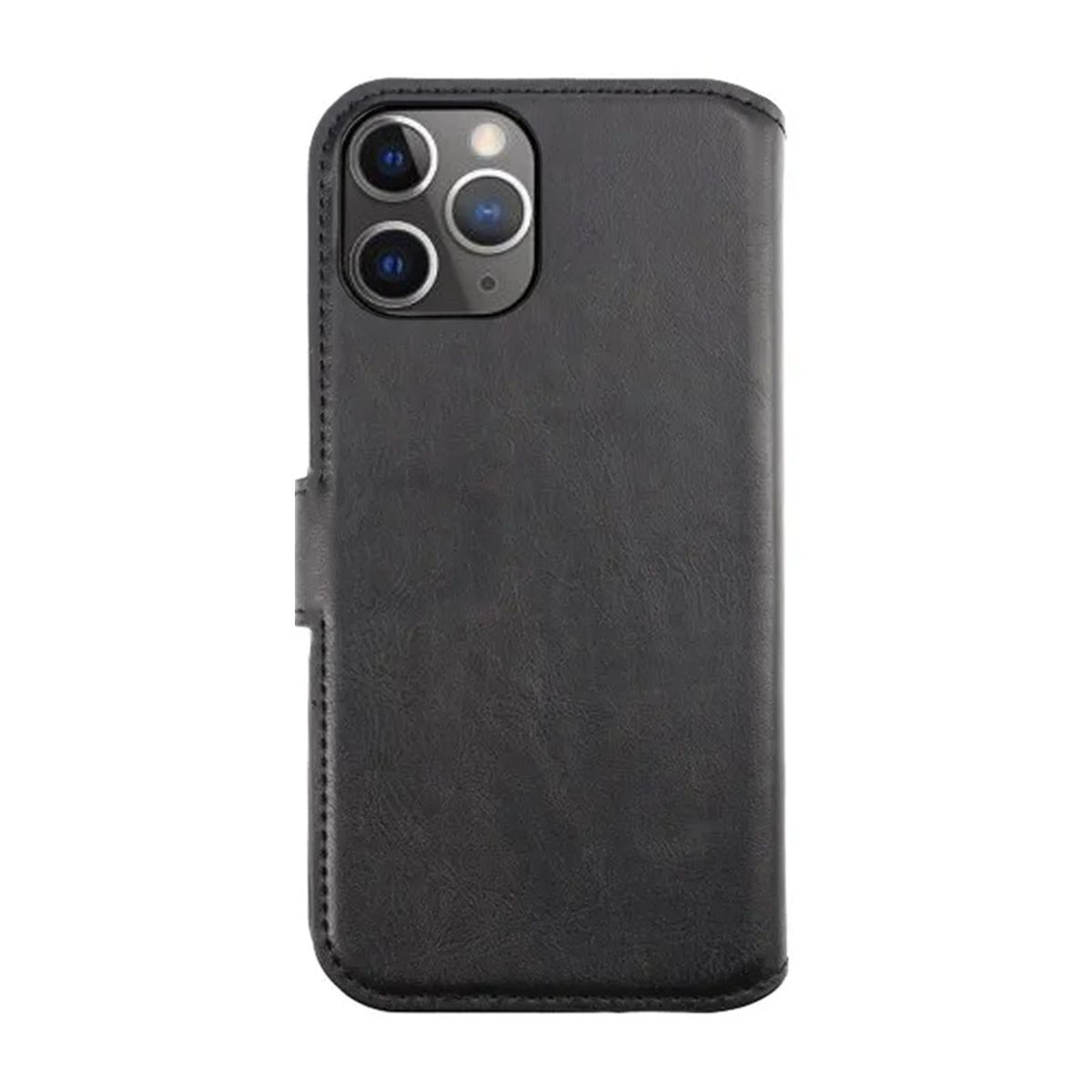 RV Flip Stand TPU Leather Case Black For iPhone 12/12 Pro