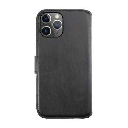 RV Flip Stand TPU Leather Case Black For iPhone 12/12 Pro